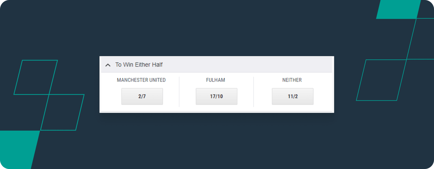 To win either half odds desktop screenshot