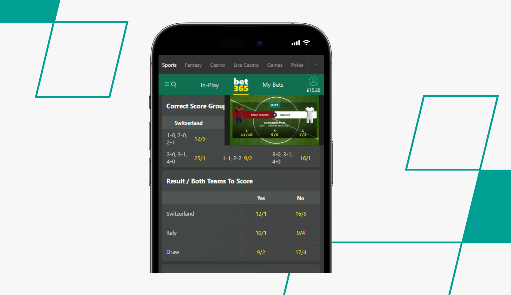 bet365 virtual markets desktop screenshot