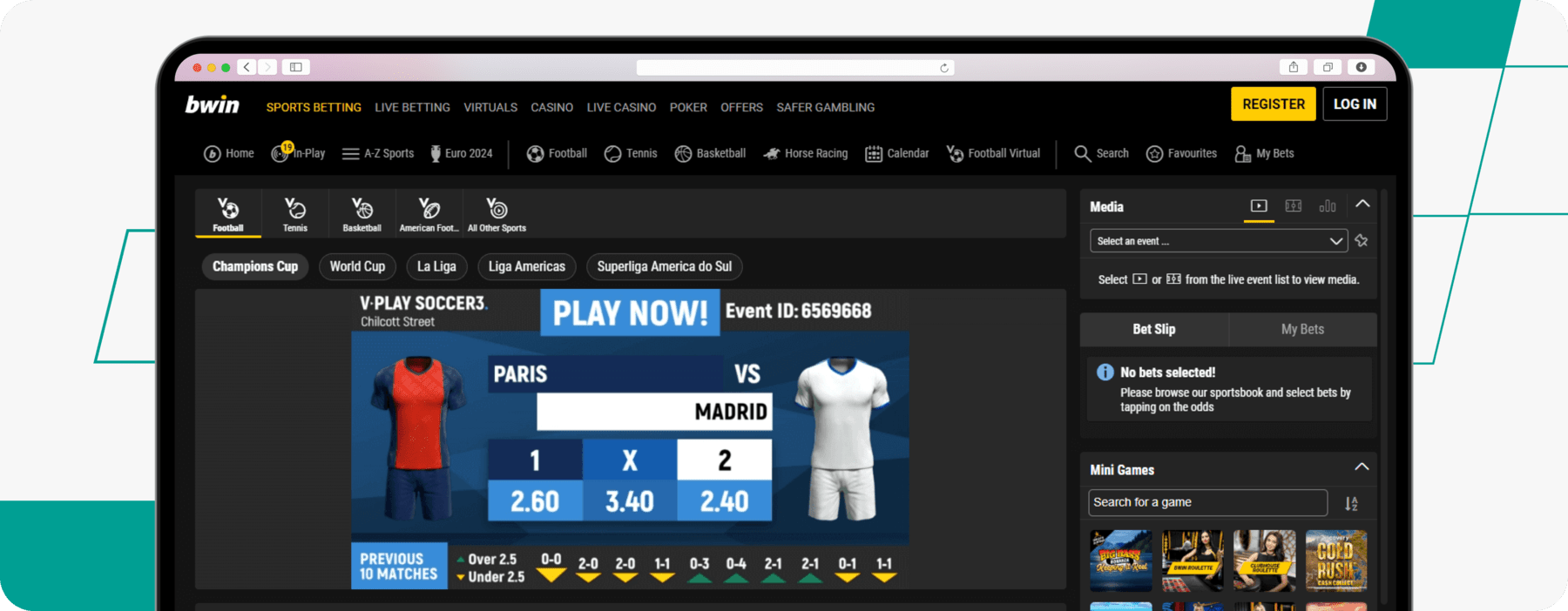 bwin virtual betting desktop screenshot