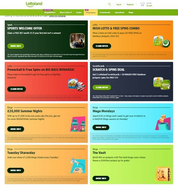 Lottoland Promotions Screenshot